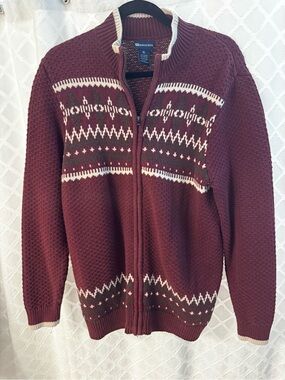 Vintage NorthCrest Fair Isle Full-Zip Sweater